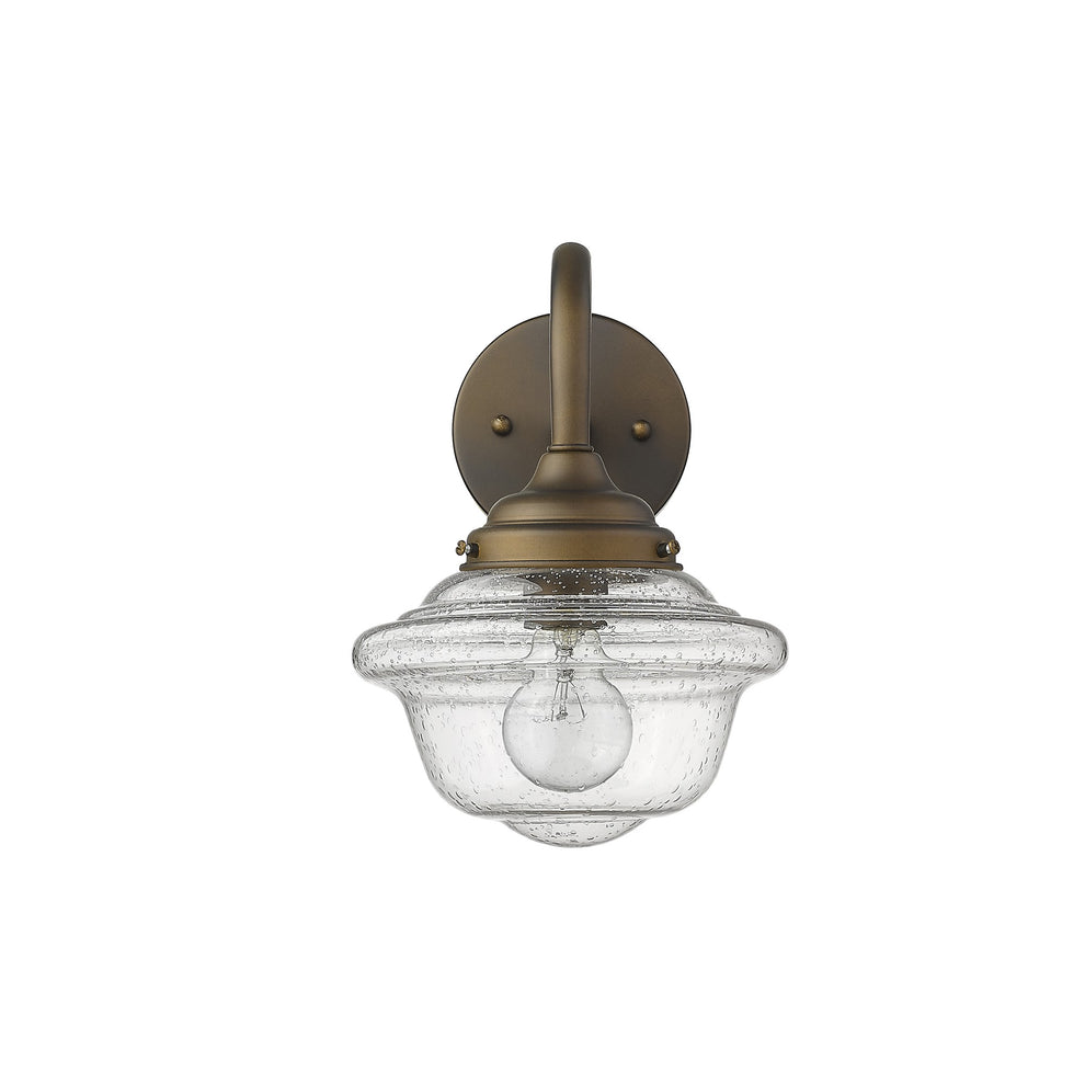 Burnished Bronze Vintage Schoolhouse Outdoor Wall Light By Homeroots | Wall Lamps | Modishstore - 4