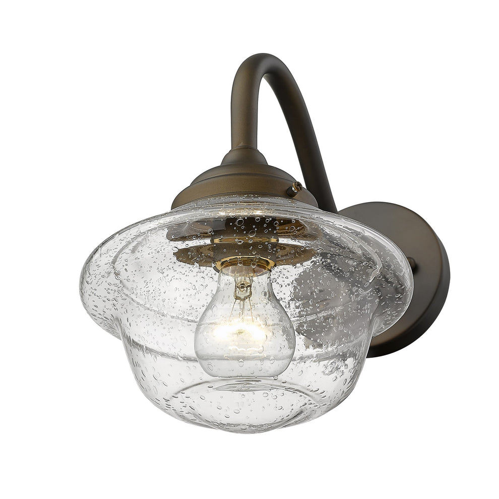 Burnished Bronze Vintage Schoolhouse Outdoor Wall Light By Homeroots | Wall Lamps | Modishstore - 5