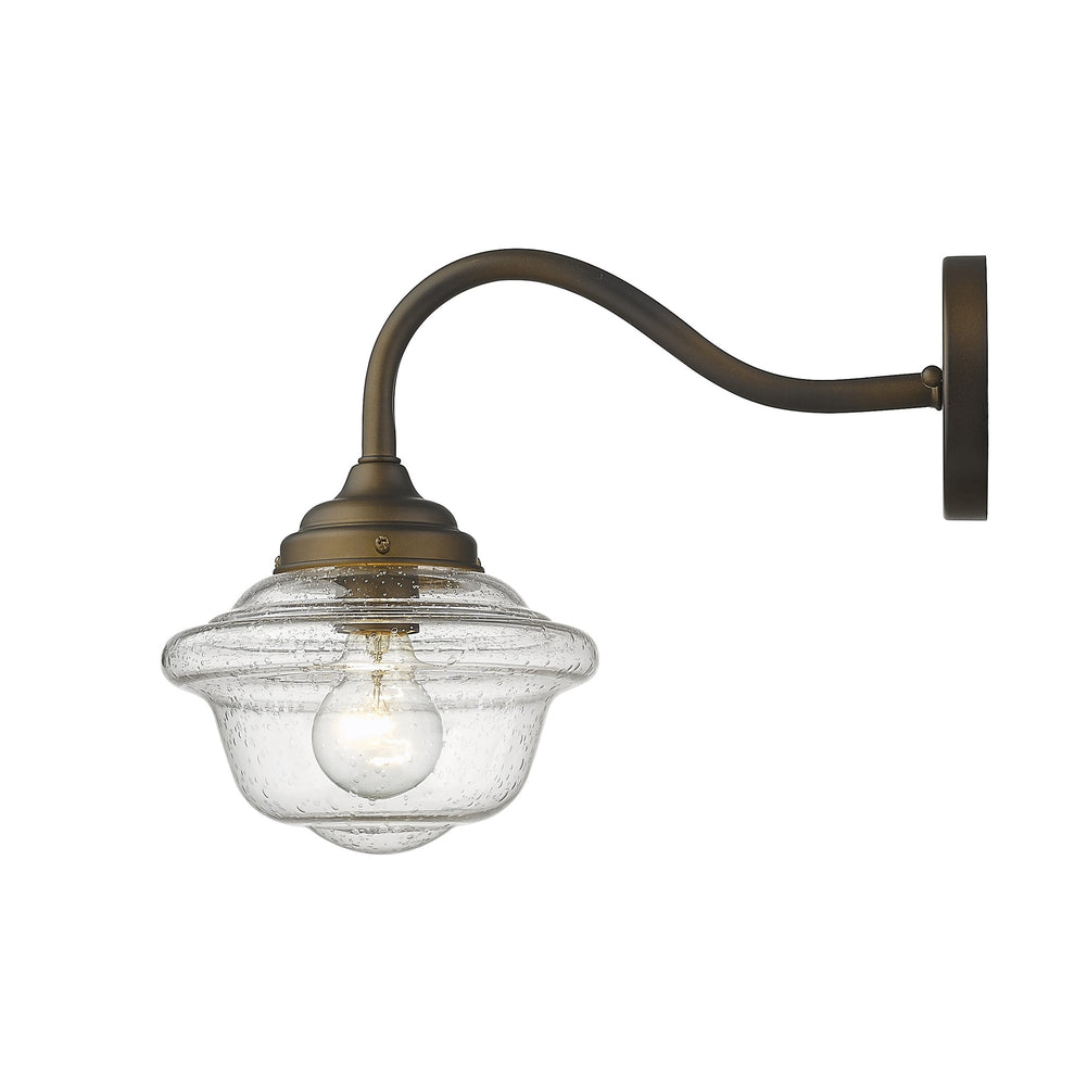 Burnished Bronze Vintage Schoolhouse Outdoor Wall Light By Homeroots | Wall Lamps | Modishstore - 7