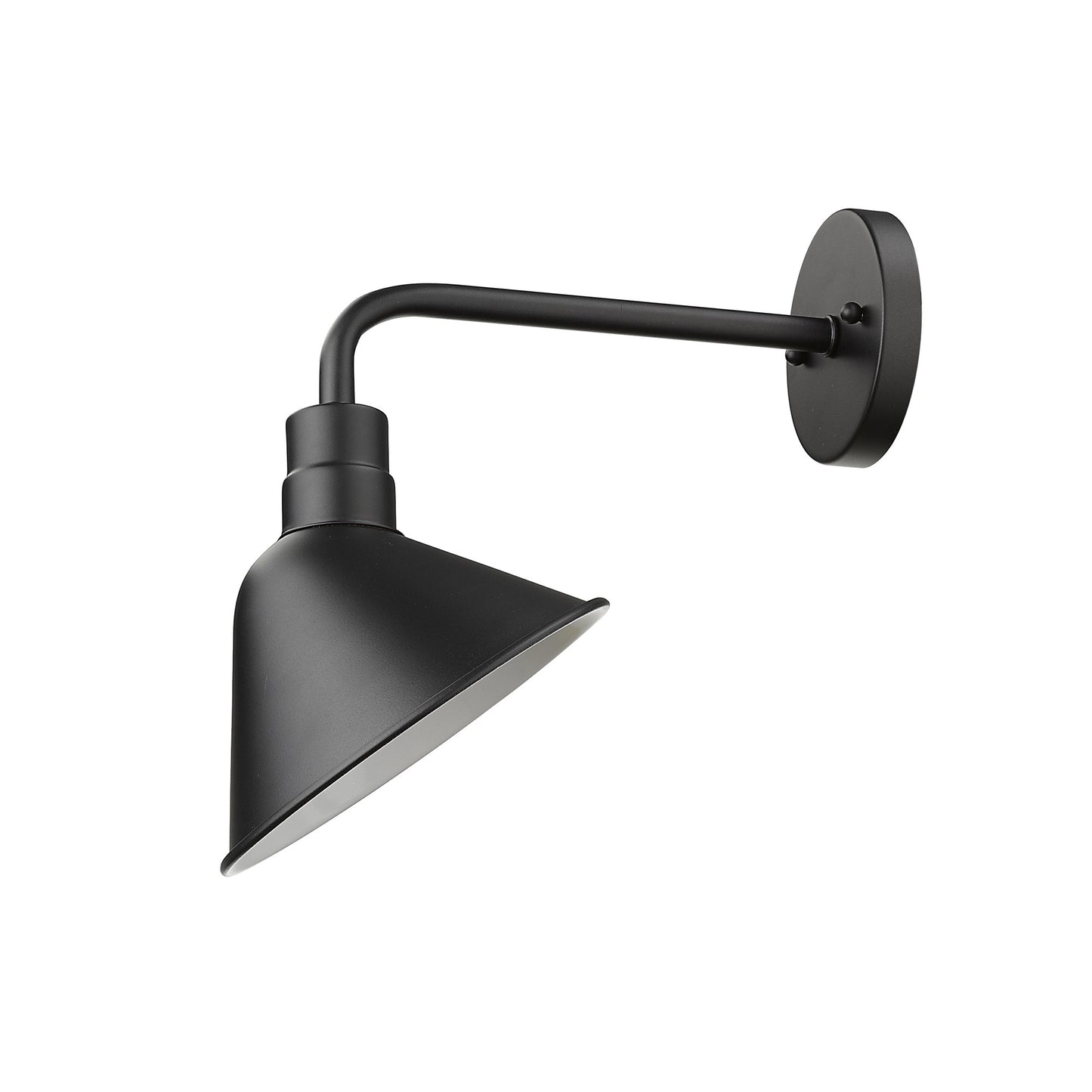 Wide Shade Matte Black LED Wall Light By Homeroots | Wall Lamps | Modishstore