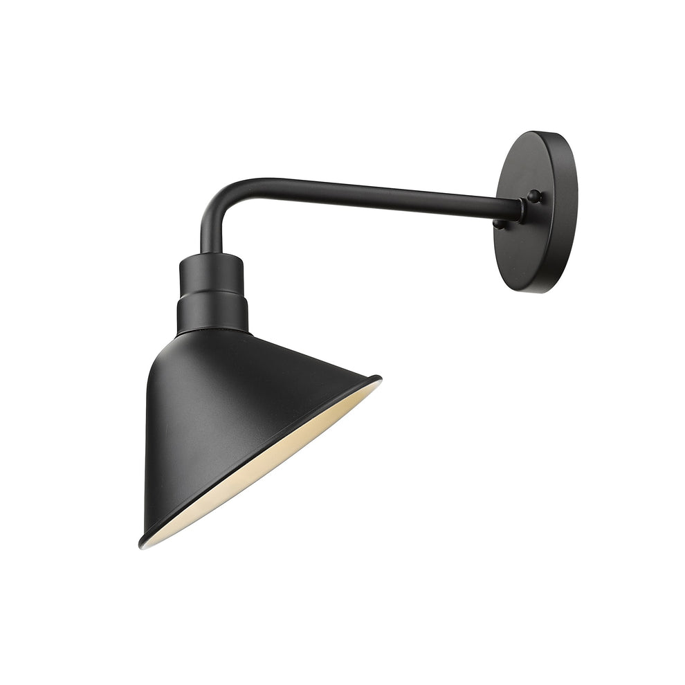 Wide Shade Matte Black LED Wall Light By Homeroots | Wall Lamps | Modishstore - 3