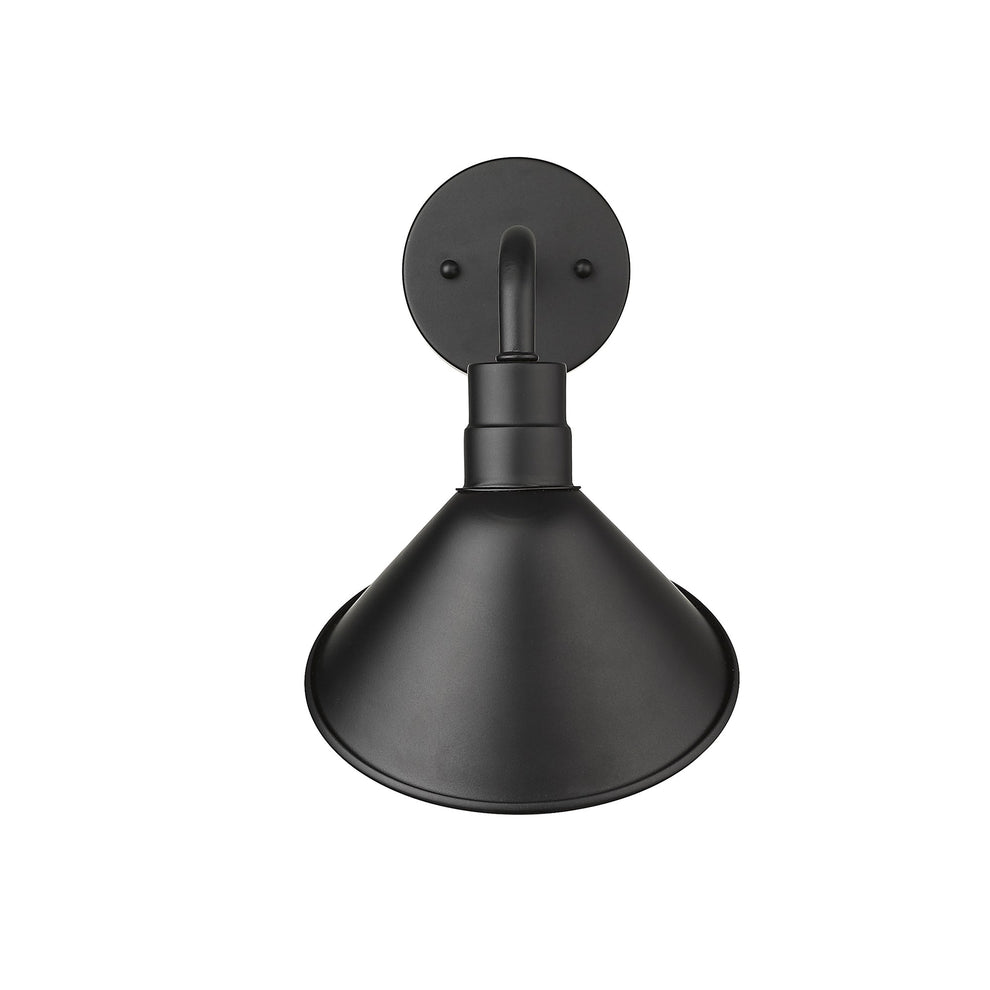 Wide Shade Matte Black LED Wall Light By Homeroots | Wall Lamps | Modishstore - 4