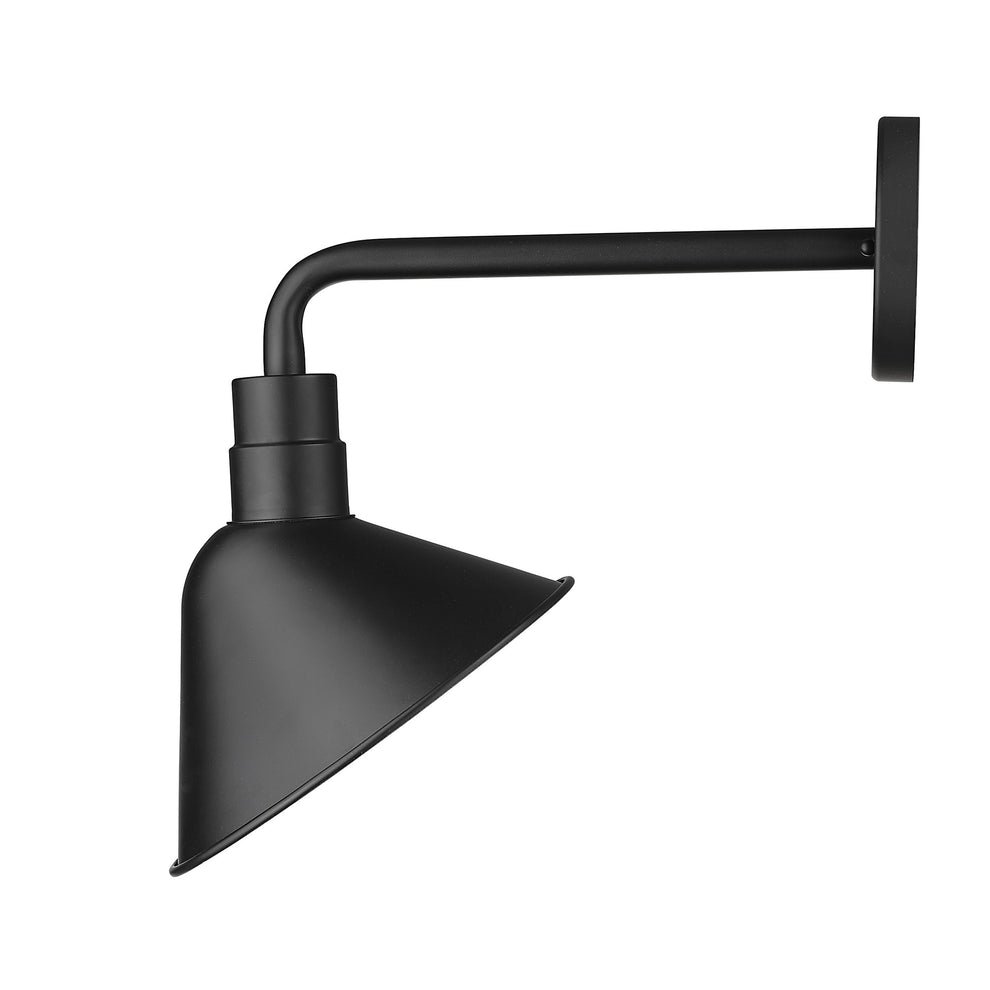 Fuller 1-Light Matte Black Wall Light By Homeroots | Wall Lamps | Modishstore - 2