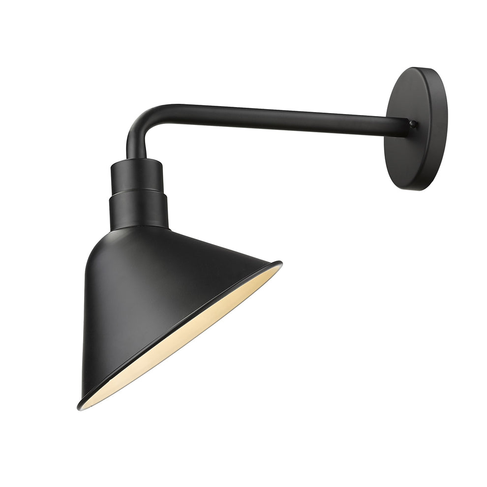 Fuller 1-Light Matte Black Wall Light By Homeroots | Wall Lamps | Modishstore - 3