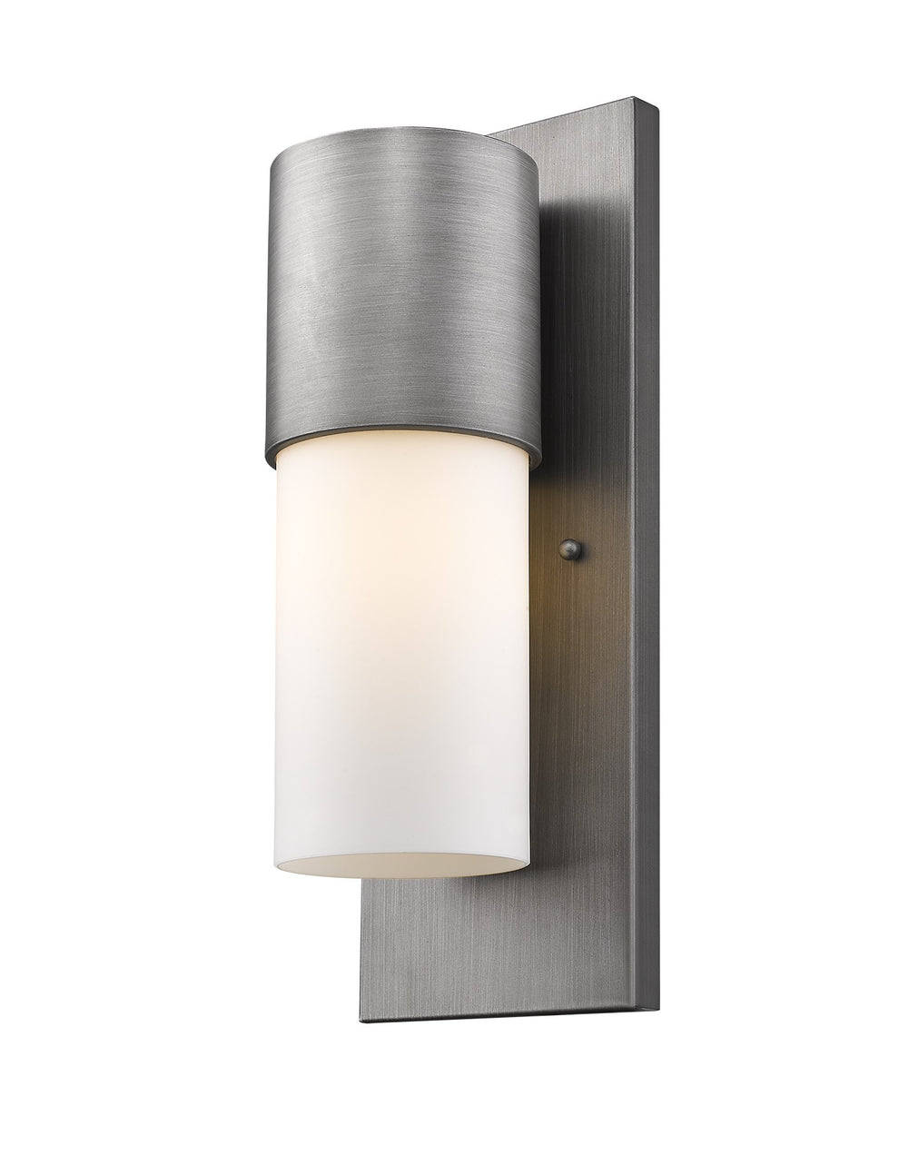 Contemporary Brushed Silver and White Wall Light By Homeroots | Wall Lamps | Modishstore - 2