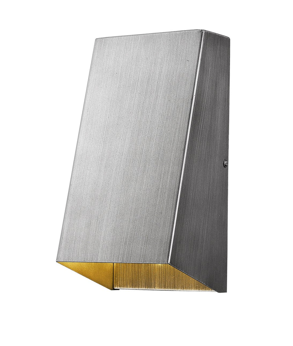 Brushed Silver Geometric Wall Sconce By Homeroots | Sconces | Modishstore - 2