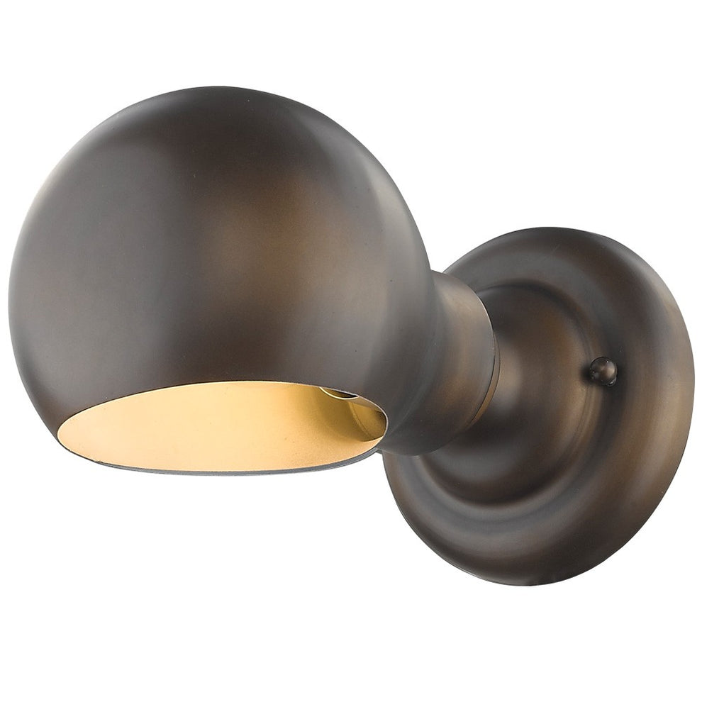 Antique Bronze Rounded Wall Sconce By Homeroots | Sconces | Modishstore - 2