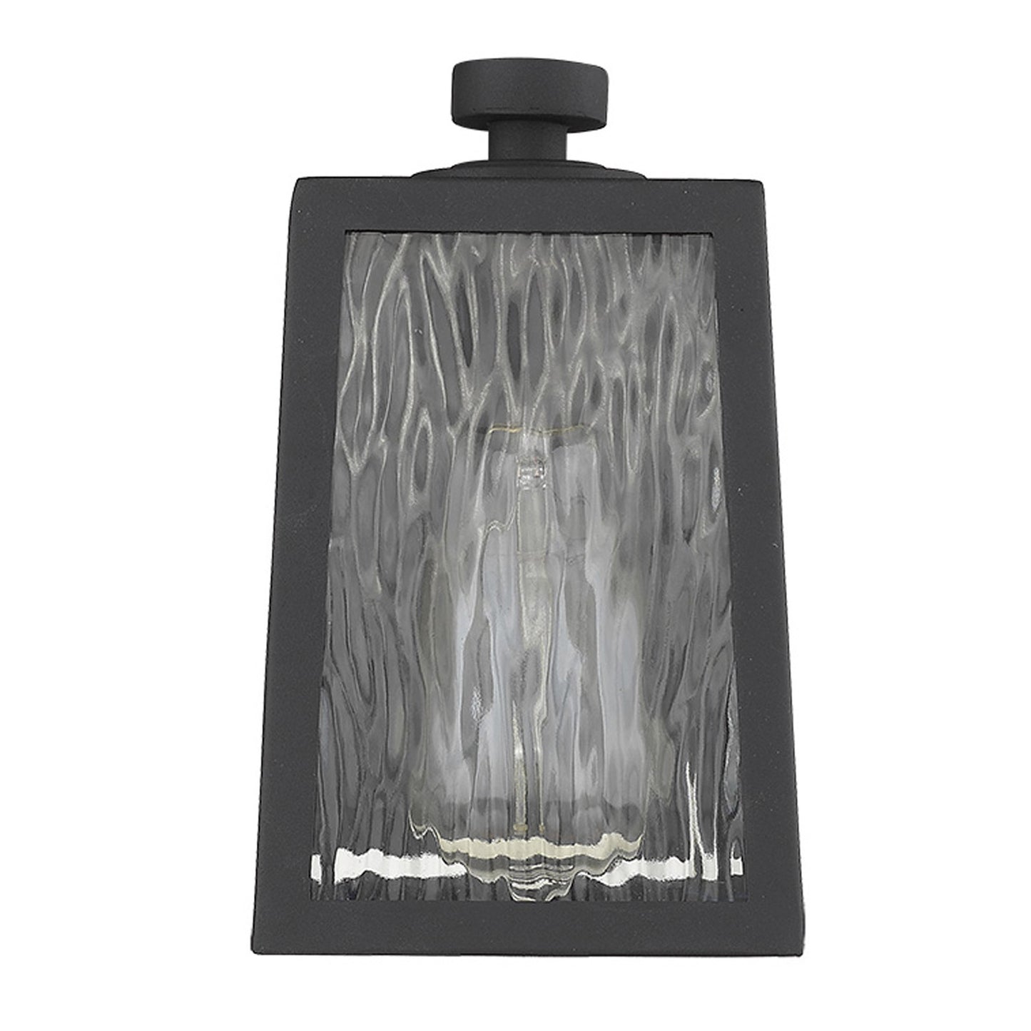 Matte Black glass panels Outdoor Wall Light By Homeroots | Wall Lamps | Modishstore - 3