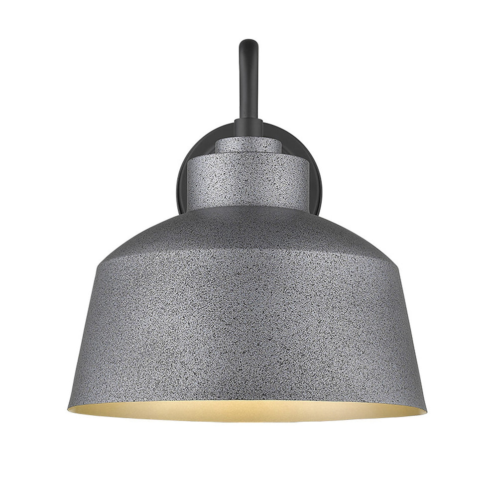 Pebbled Gray Bowl Shape Outdoor Wall Light By Homeroots | Wall Lamps | Modishstore - 4