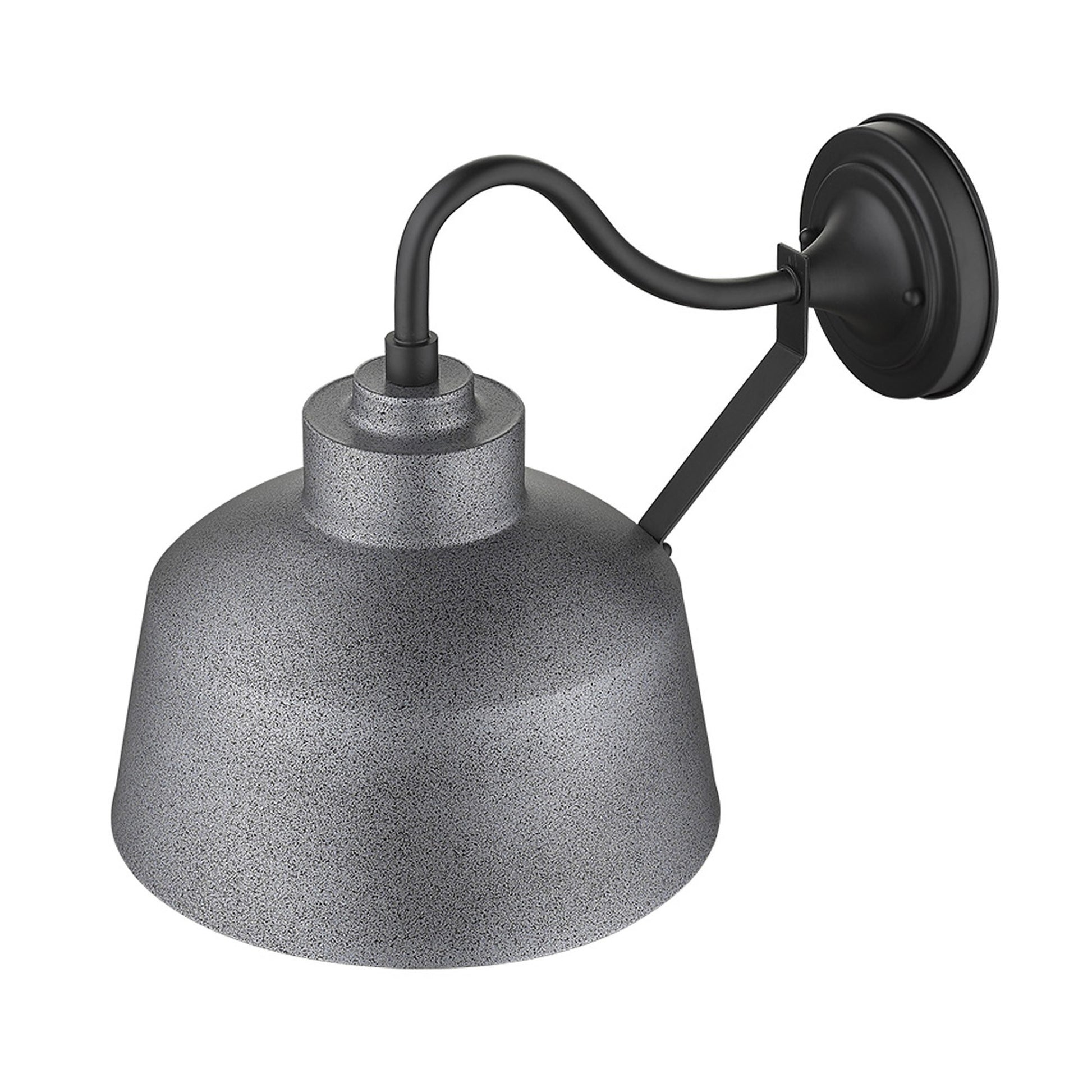 Pebbled Gray Bowl Shape Outdoor Wall Light By Homeroots | Wall Lamps | Modishstore - 5