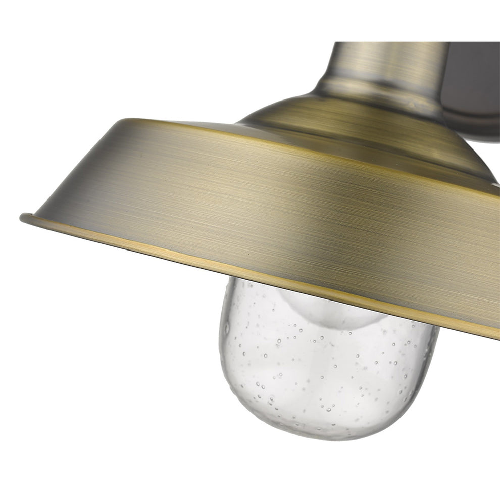 Brushed Gold Shallow Plate Shape Wall Light By Homeroots | Wall Lamps | Modishstore - 5