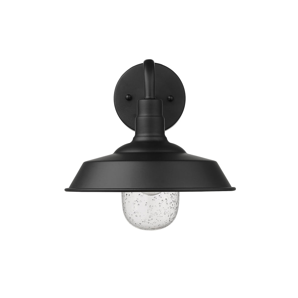 Matte Black Shallow Plate Shape Wall Light By Homeroots | Wall Lamps | Modishstore - 4
