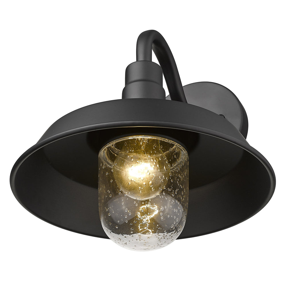 Matte Black Shallow Plate Shape Wall Light By Homeroots | Wall Lamps | Modishstore - 7