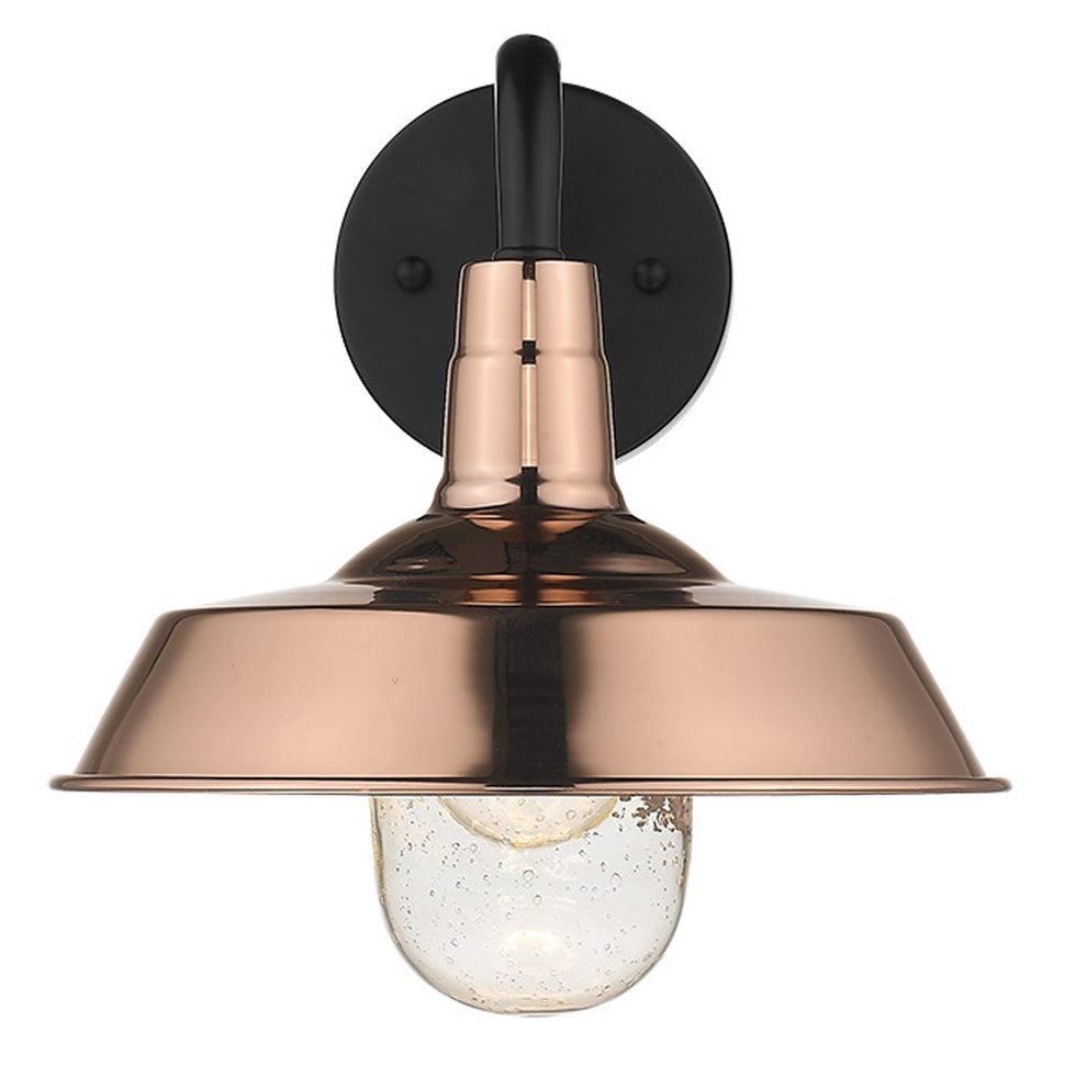 Shiny Copper Shallow Plate Shape Wall Light By Homeroots | Wall Lamps | Modishstore - 4
