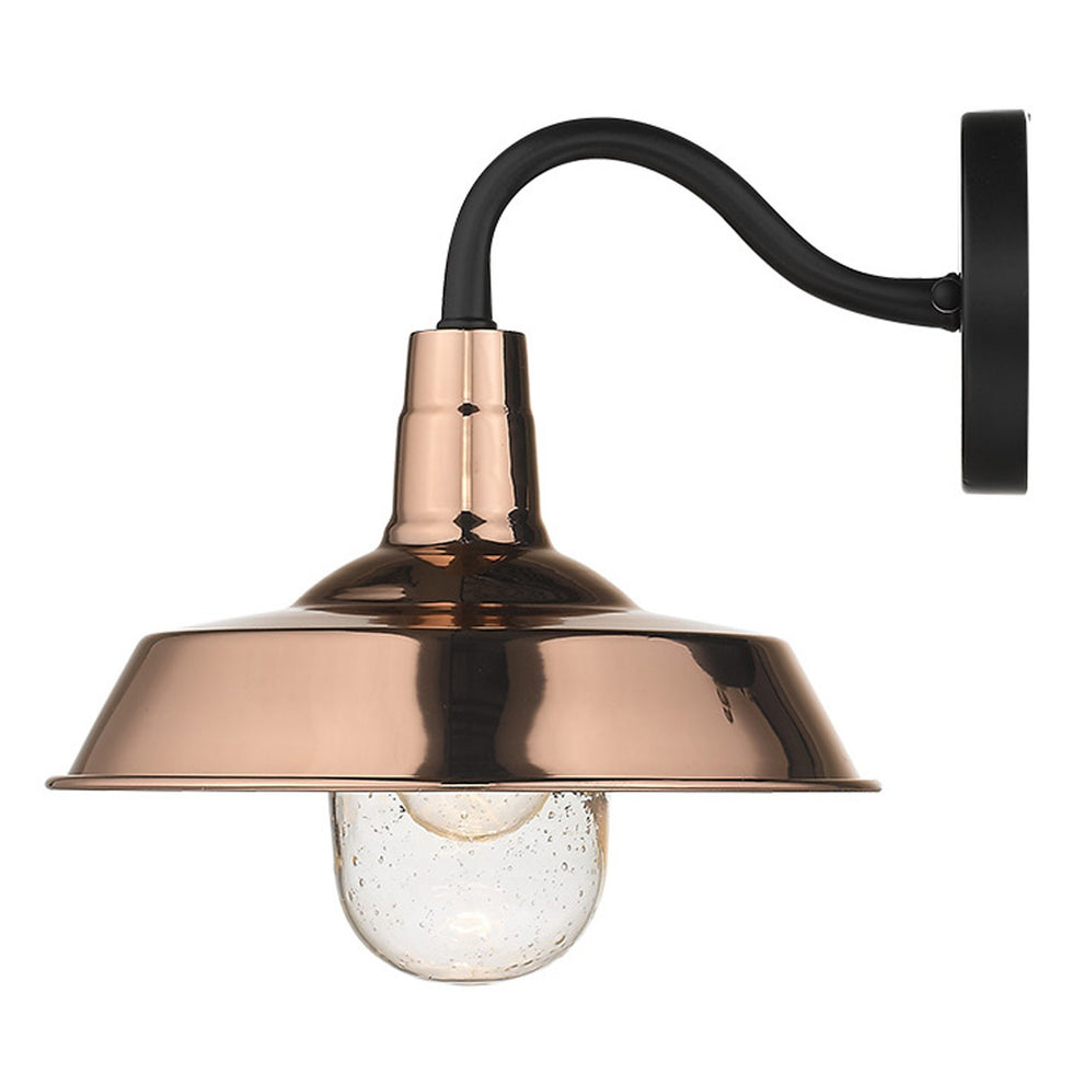 Shiny Copper Shallow Plate Shape Wall Light By Homeroots | Wall Lamps | Modishstore - 6