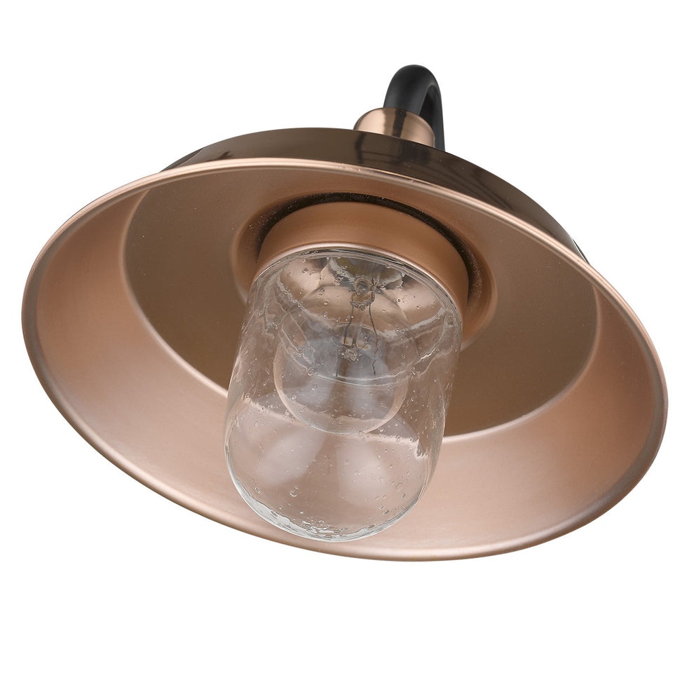 Shiny Copper Shallow Plate Shape Wall Light By Homeroots | Wall Lamps | Modishstore - 9