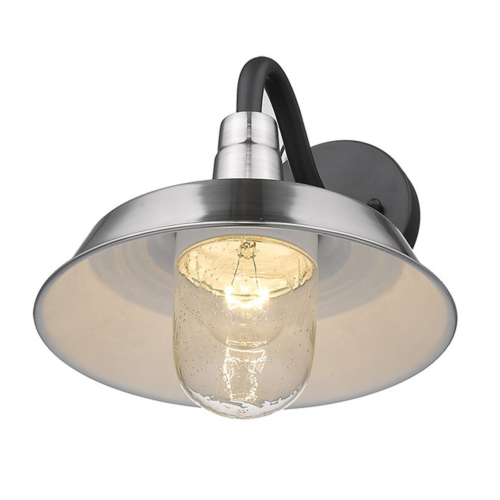 Silver Shallow Plate Shape Wall Light By Homeroots | Wall Lamps | Modishstore - 8