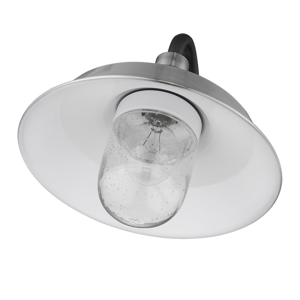 Silver Shallow Plate Shape Wall Light By Homeroots | Wall Lamps | Modishstore - 9