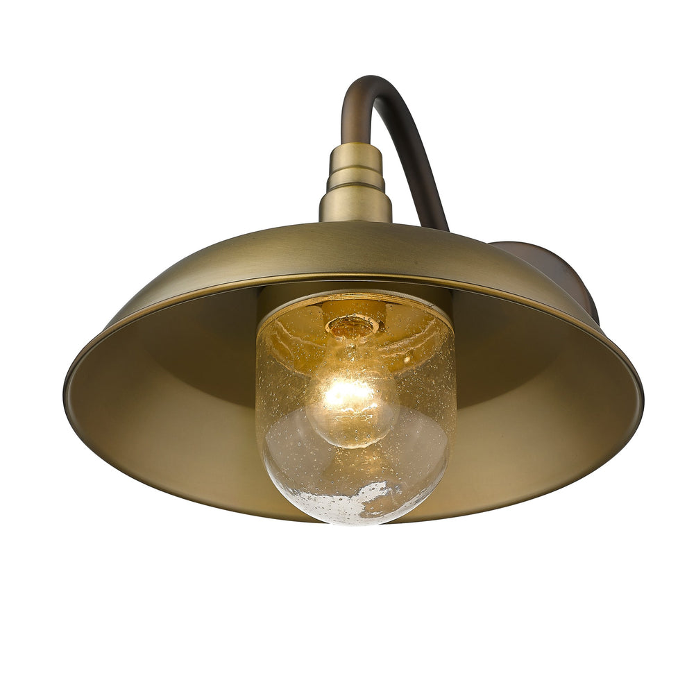Burry 1-Light Antique Brass Wall Light By Homeroots | Wall Lamps | Modishstore - 5