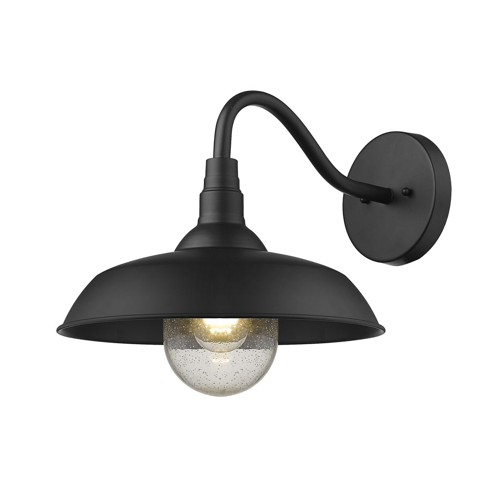 Burry 1-Light Matte Black Wall Light By Homeroots | Wall Lamps | Modishstore - 2
