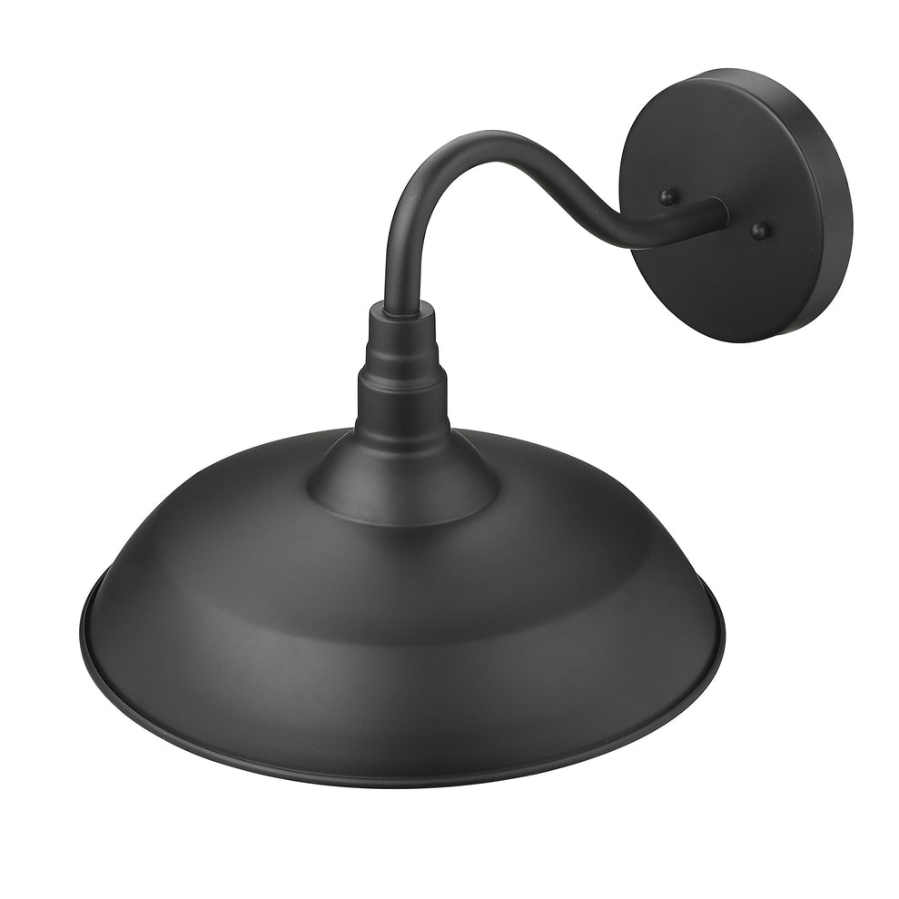 Burry 1-Light Matte Black Wall Light By Homeroots | Wall Lamps | Modishstore - 5