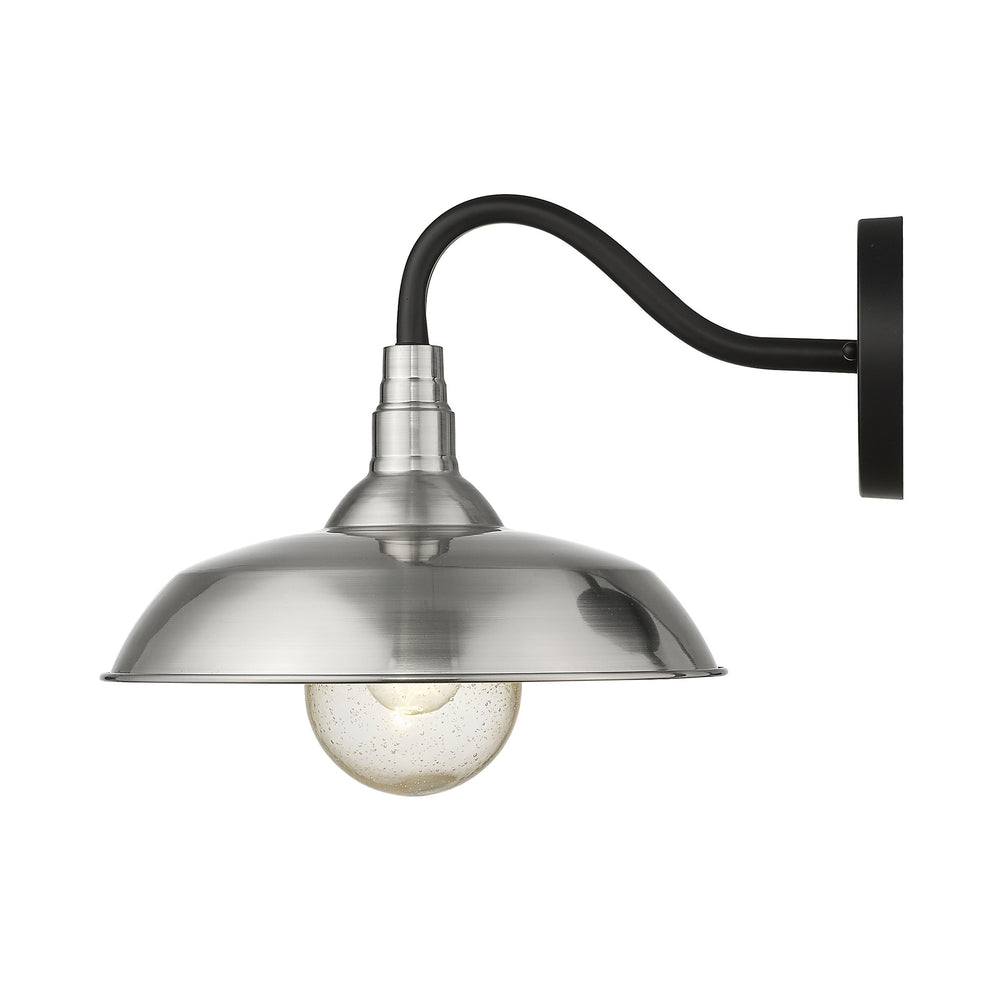 Burry 1-Light Satin Nickel Wall Light By Homeroots | Wall Lamps | Modishstore - 3