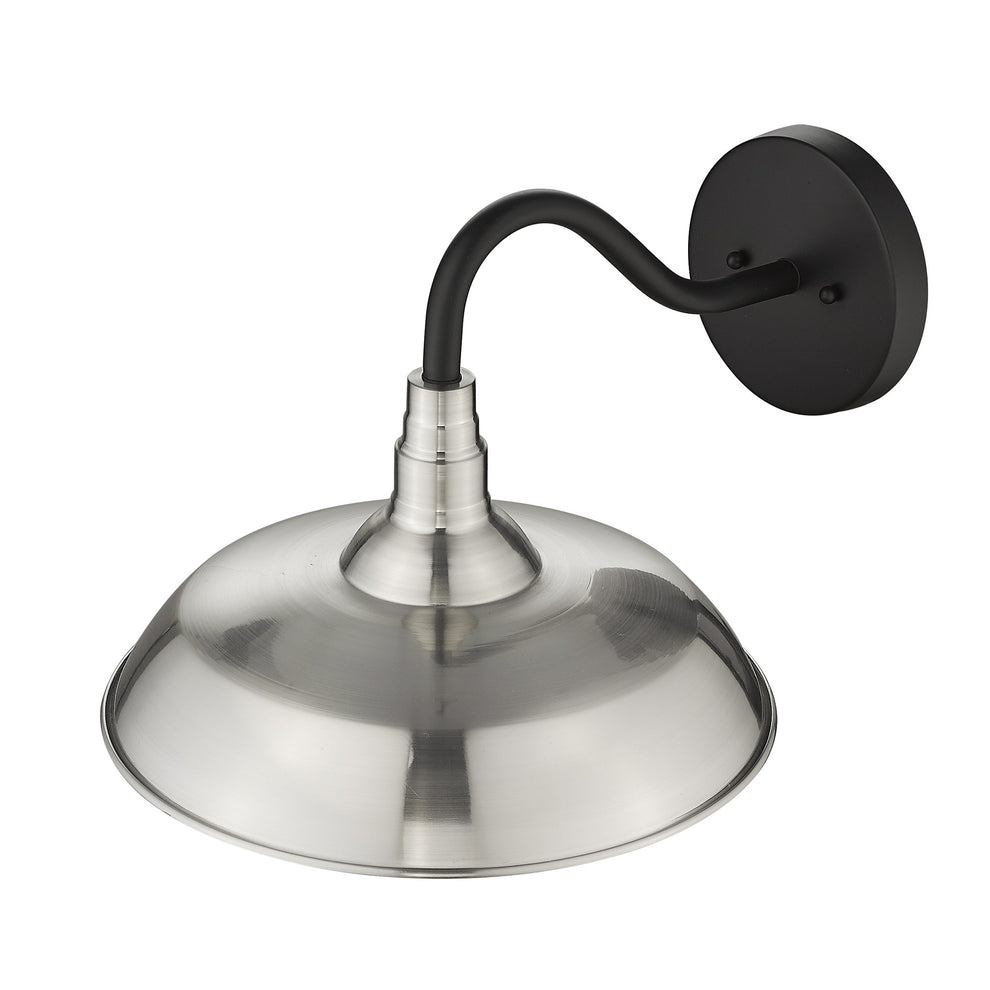 Burry 1-Light Satin Nickel Wall Light By Homeroots | Wall Lamps | Modishstore - 5