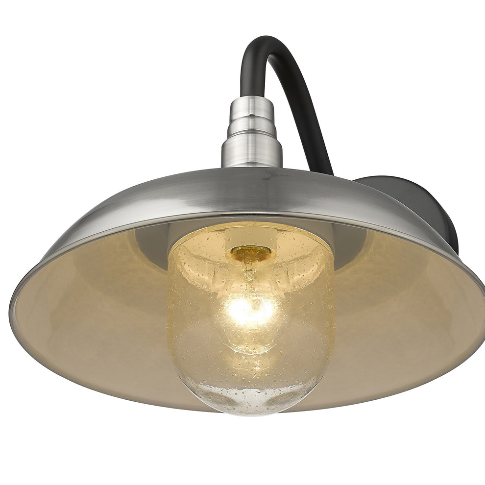 Burry 1-Light Satin Nickel Wall Light By Homeroots | Wall Lamps | Modishstore - 6