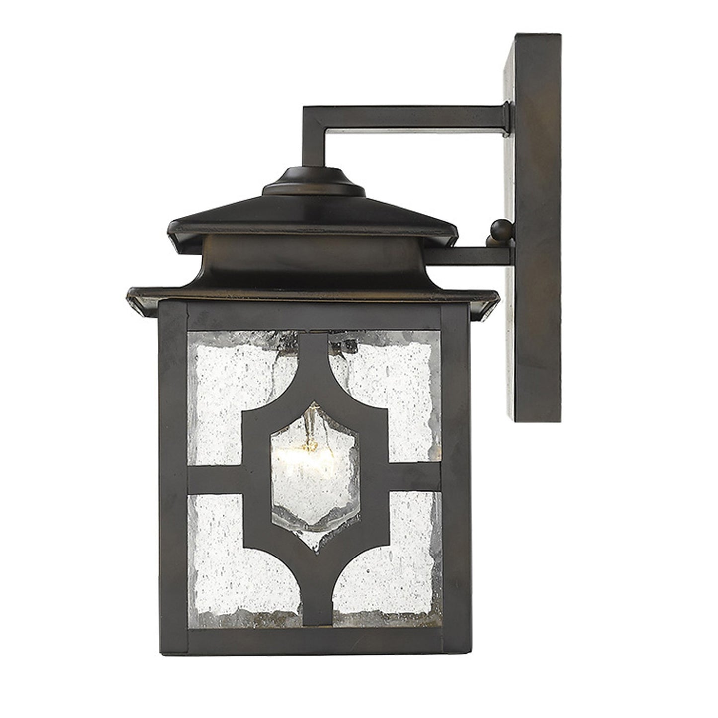 Antique Bronze Outdoor Lantern Wall Light By Homeroots | Wall Lamps | Modishstore - 5