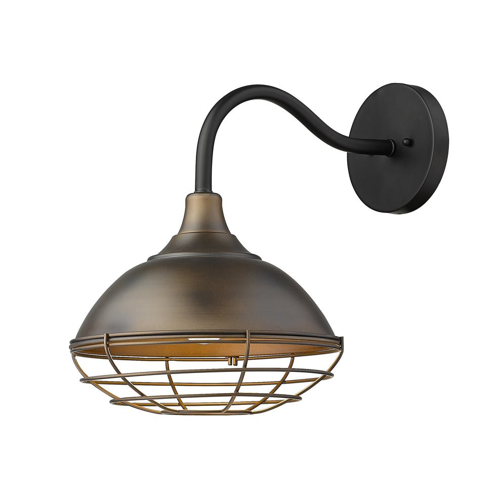 Afton 1-Light Oil-Rubbed Bronze Wall Light By Homeroots | Wall Lamps | Modishstore - 2