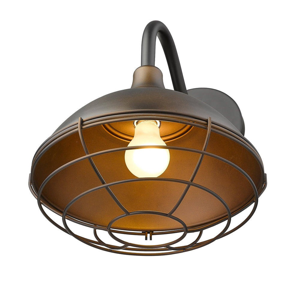 Afton 1-Light Oil-Rubbed Bronze Wall Light By Homeroots | Wall Lamps | Modishstore - 6