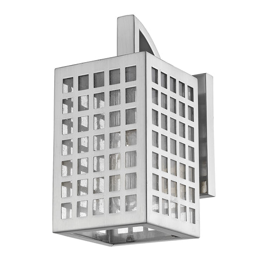 Letzel 1-Light Satin Nickel Wall Light By Homeroots | Wall Lamps | Modishstore