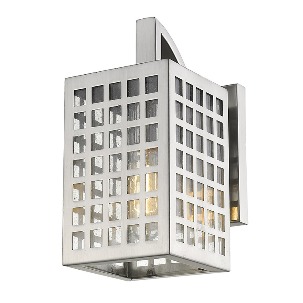Letzel 1-Light Satin Nickel Wall Light By Homeroots | Wall Lamps | Modishstore - 2
