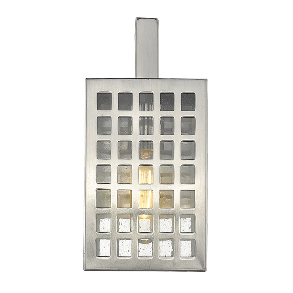 Letzel 1-Light Satin Nickel Wall Light By Homeroots | Wall Lamps | Modishstore - 4