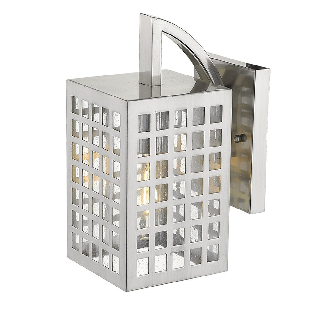 Letzel 1-Light Satin Nickel Wall Light By Homeroots | Wall Lamps | Modishstore - 5