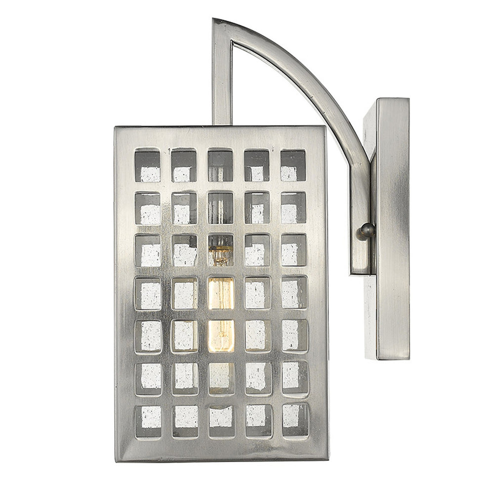 Letzel 1-Light Satin Nickel Wall Light By Homeroots | Wall Lamps | Modishstore - 6