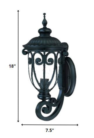 Traditional Matte Black Wall Sconce By Homeroots | Sconces | Modishstore - 2