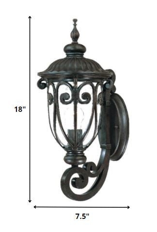 Traditional Dark Brown Wall Sconce By Homeroots | Sconces | Modishstore - 2
