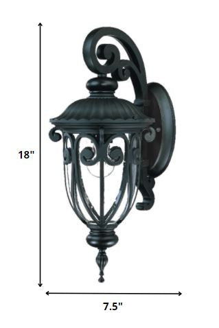 Matte Black Hanging Goblet Wall Light By Homeroots | Wall Lamps | Modishstore - 2