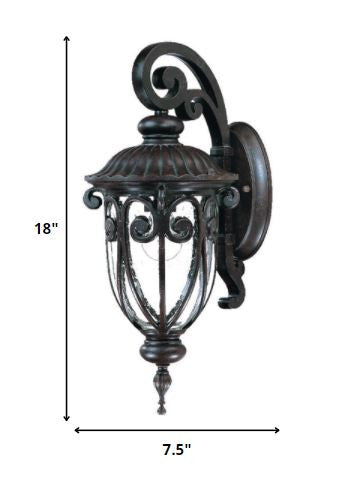 Dark Brown Hanging Goblet Wall Light By Homeroots | Wall Lamps | Modishstore - 2