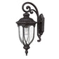 XL Black Cast Aluminum Glass Lantern Wall Sconce By Homeroots | Lanterns | Modishstore