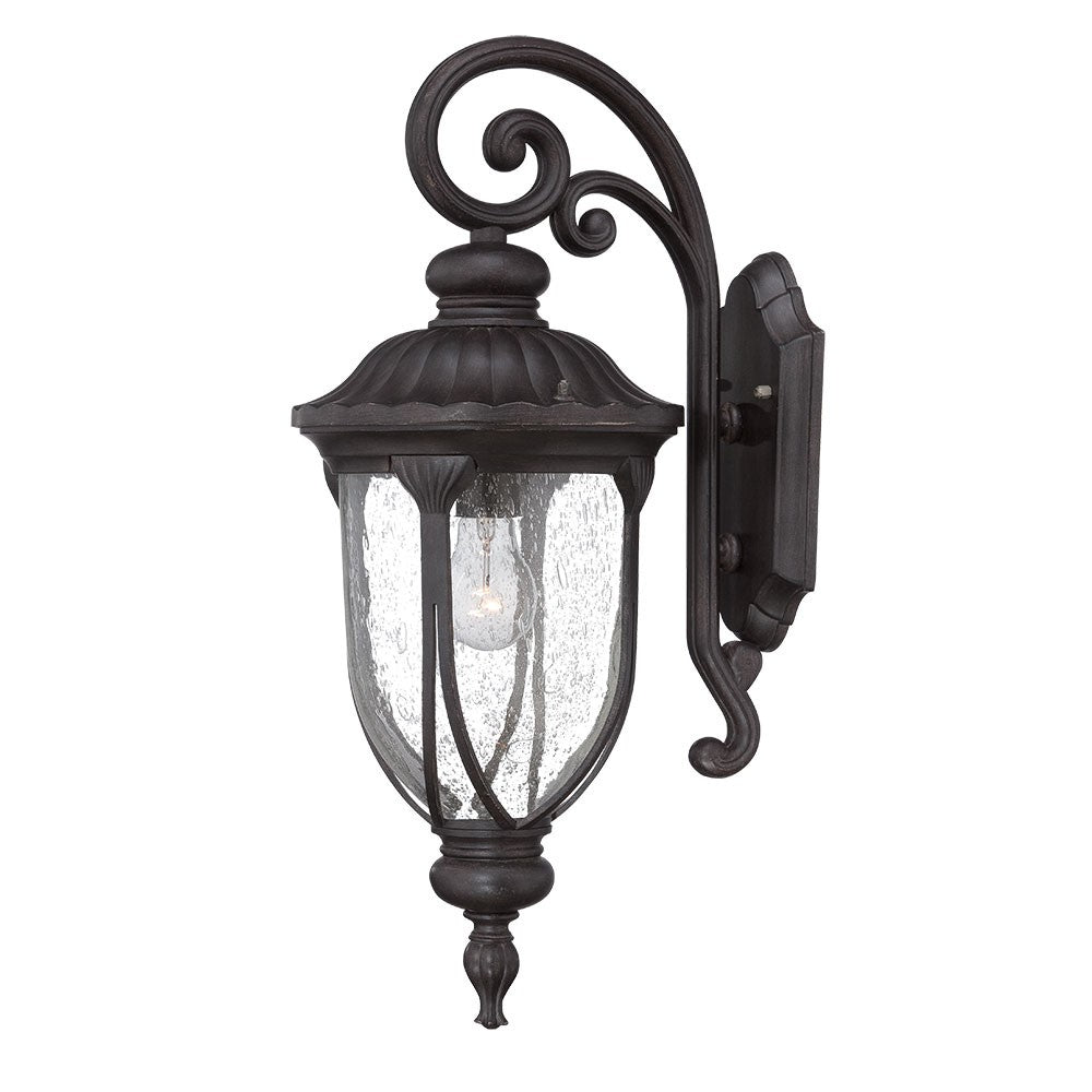 XL Black Cast Aluminum Glass Lantern Wall Sconce By Homeroots | Lanterns | Modishstore