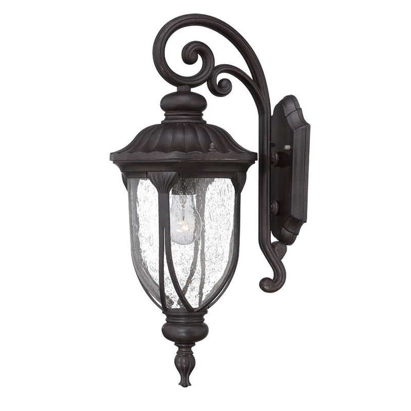 XL Black Cast Aluminum Glass Lantern Wall Sconce By Homeroots | Lanterns | Modishstore