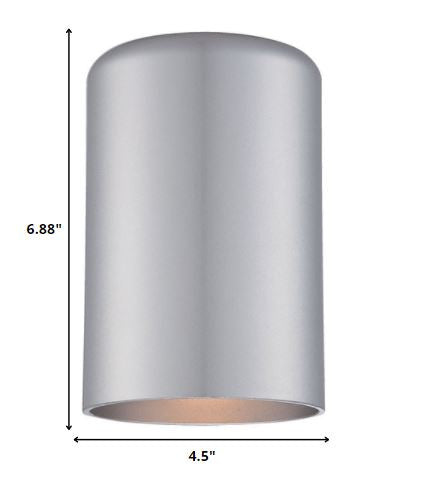 Minimalist Brushed Silver Cylinder Wall Light By Homeroots | Wall Lamps | Modishstore - 2