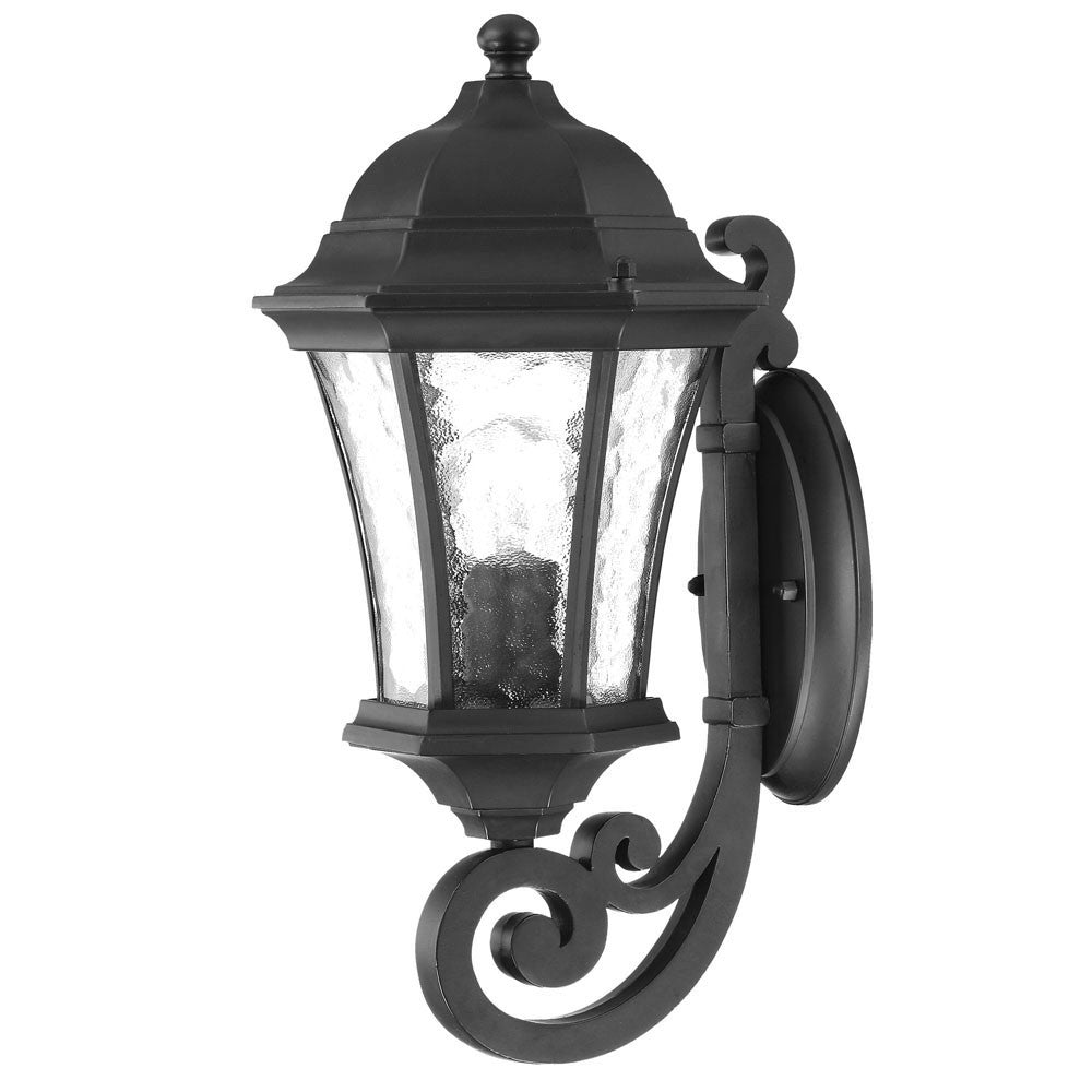 Matte Black Tapered Lantern Wall Light By Homeroots | Wall Lamps | Modishstore