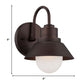 Bronze Lamp Shade Wall Light By Homeroots | Wall Lamps | Modishstore - 2