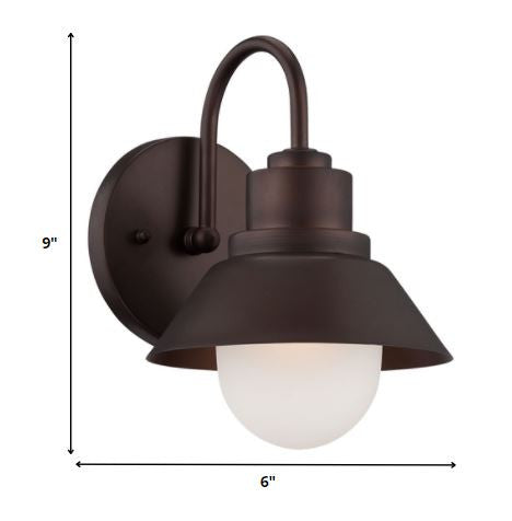 Bronze Lamp Shade Wall Light By Homeroots | Wall Lamps | Modishstore - 2