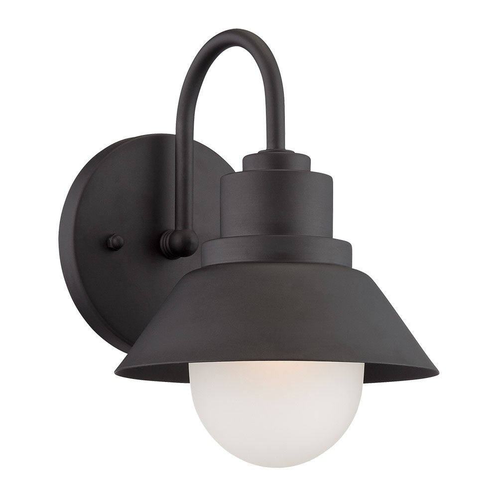 Matte Black Lamp Shade Wall Light By Homeroots | Wall Lamps | Modishstore