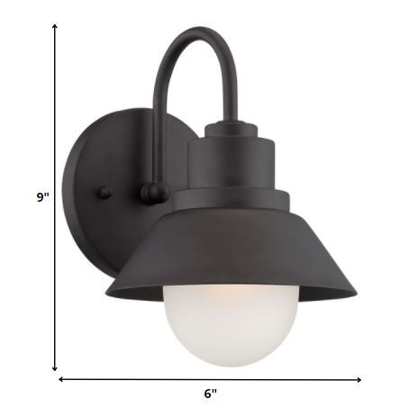 Matte Black Lamp Shade Wall Light By Homeroots | Wall Lamps | Modishstore - 2