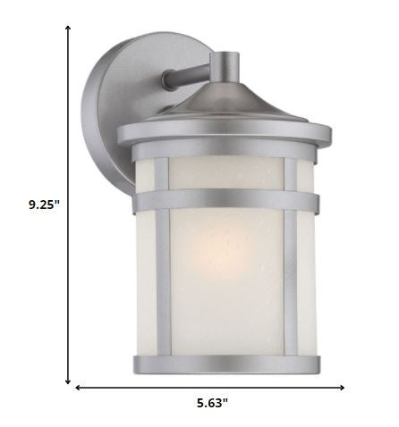 Brushed Silver Hanging Lantern Shape Wall Light By Homeroots | Wall Lamps | Modishstore - 2